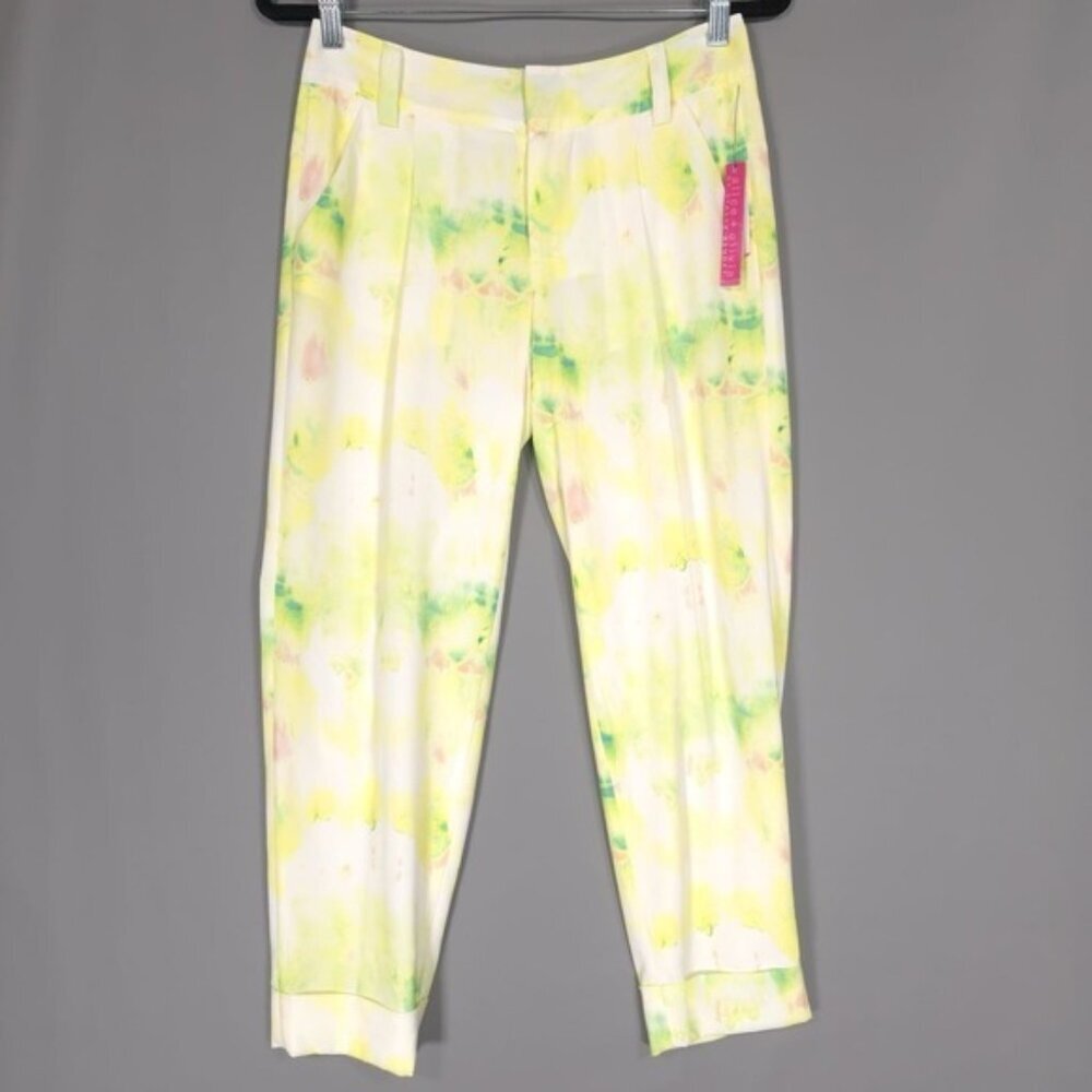NWT alice +‎ olivia Women's Pants SMALL Size 6 Citrus Tie Dye Arthur C303104803